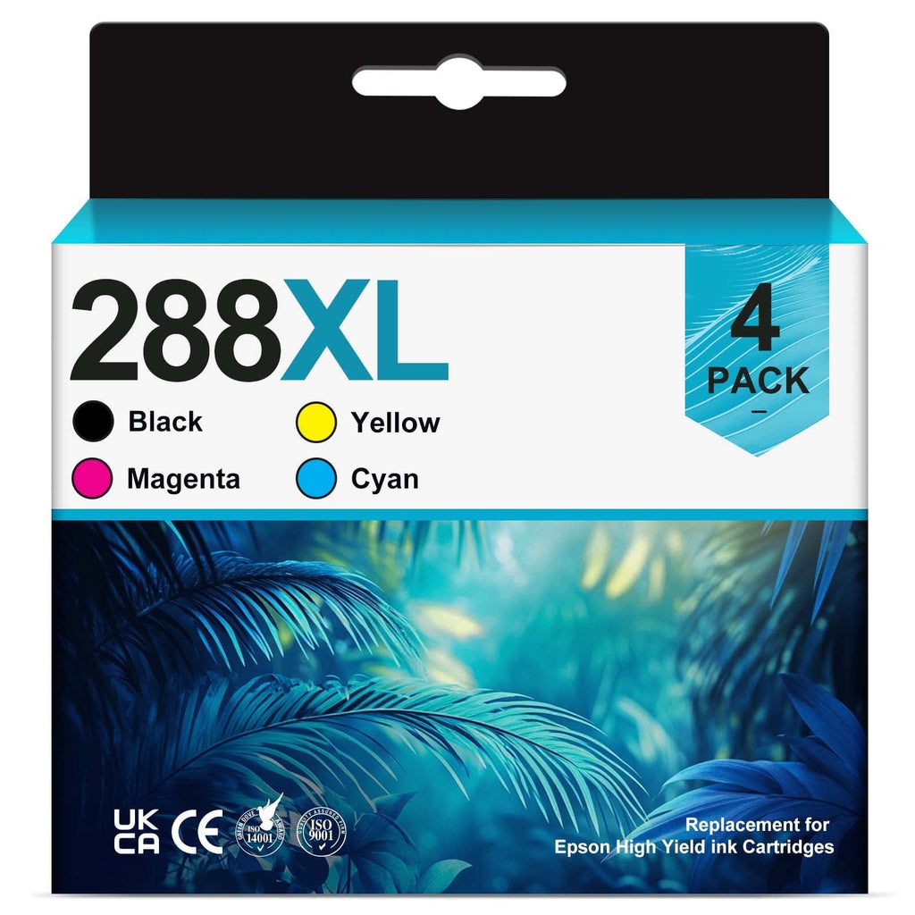 288XL Ink cartridge for Epson 288 Ink Cartridges Combo Pack Works with XP-440 XP-430 XP-446 XP-330 XP-340 XP-434 Printers (1 Black, 1 Cyan, 1 Magenta, 1 Yellow)