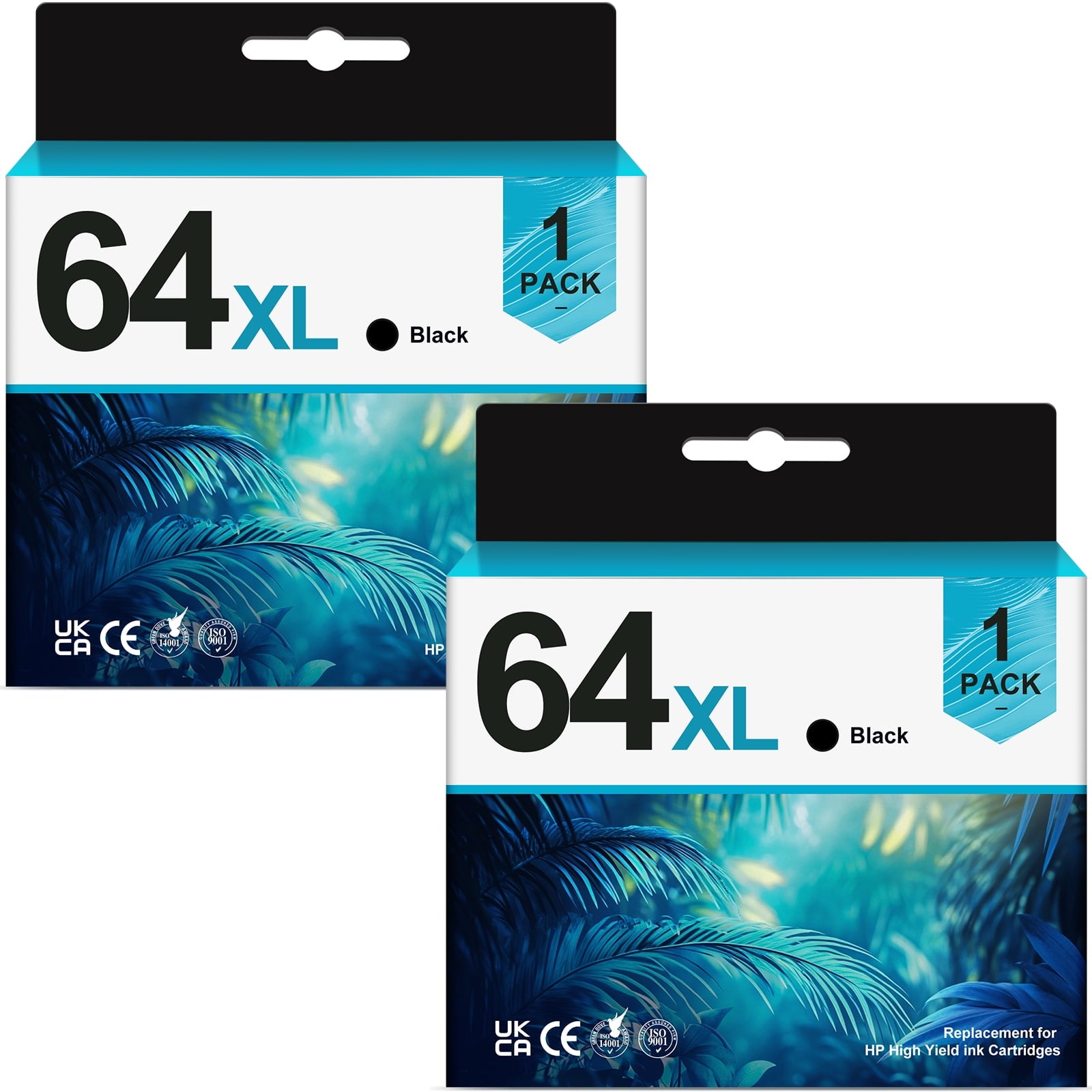 64XL Ink cartridge compatible for hp 64 Ink Cartridges Black High Yield for ENVY Series Printer (2 Black)