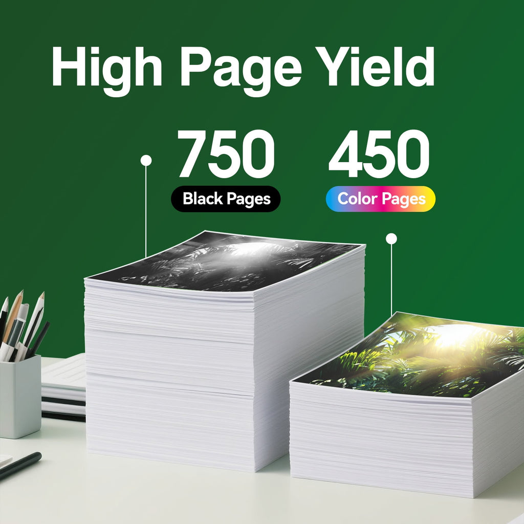 65XL 65 Ink Cartridge Compatible for HP 65 Ink Cartridge for Printer ink 65 High Yield Combo Pack (2-Pack)