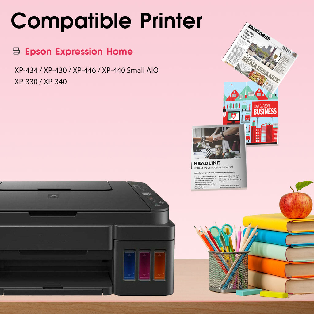 288XL Ink cartridge for Epson 288 Ink Cartridges Combo Pack Works with XP-440 XP-430 XP-446 XP-330 XP-340 XP-434 Printers (1 Black, 1 Cyan, 1 Magenta, 1 Yellow)