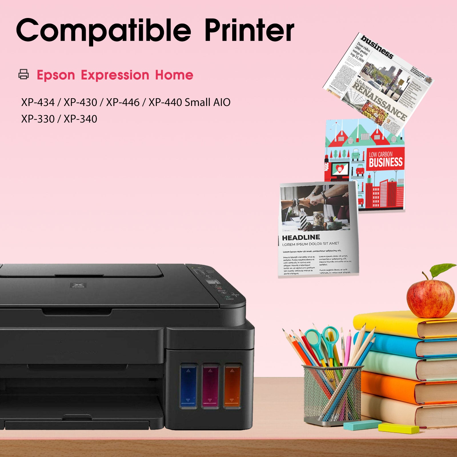 288XL Ink cartridge for Epson 288 Ink Cartridges Combo Pack Works with XP-440 XP-430 XP-446 XP-330 XP-340 XP-434 Printers (1 Black, 1 Cyan, 1 Magenta, 1 Yellow)