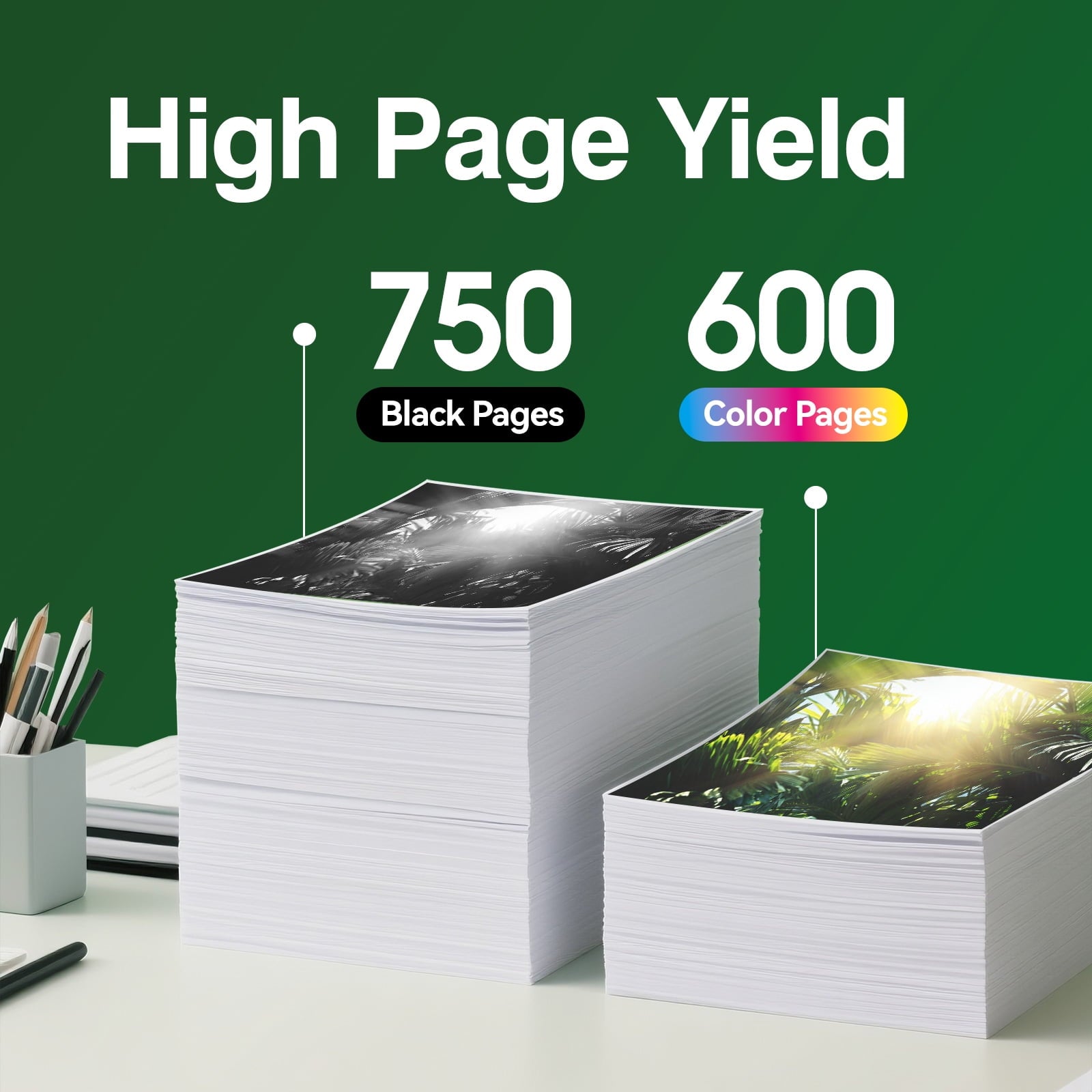 67XL 67 Ink Cartridges Compatible for HP 67 Ink Cartridge High Yield Combo Pack(Black, Tri-Color)