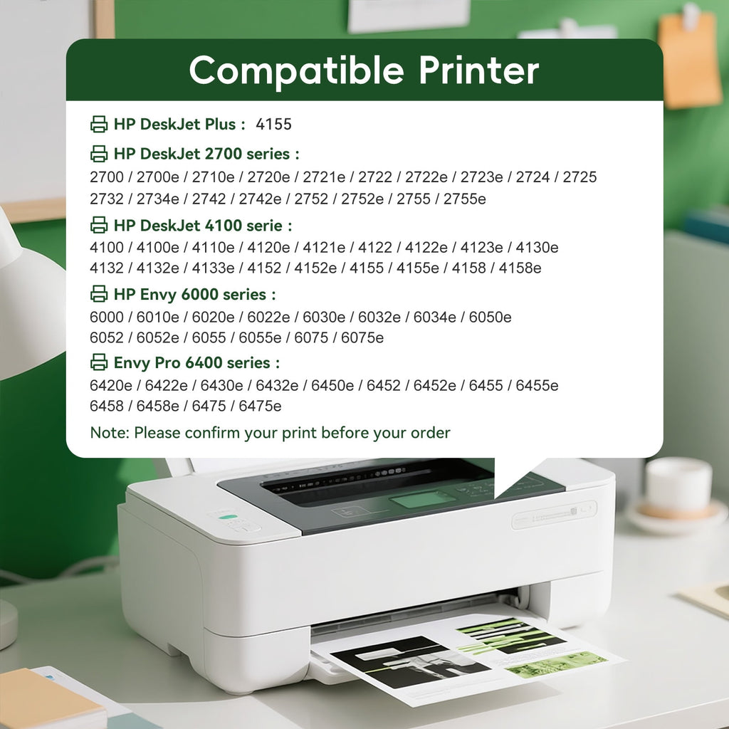 67XL 67 Ink Cartridges Compatible for HP 67 Ink Cartridge High Yield Combo Pack(Black, Tri-Color)